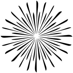 Obraz premium Bursting radial lines design element for professional presentations, bold graphics and logo accents