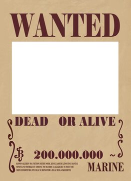 WANTED. cartel de se busca. Anime. letrero de se busca. MUGIWARA