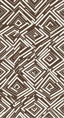 Geometric diamond pattern with intricate lines and shapes creating a visual texture.