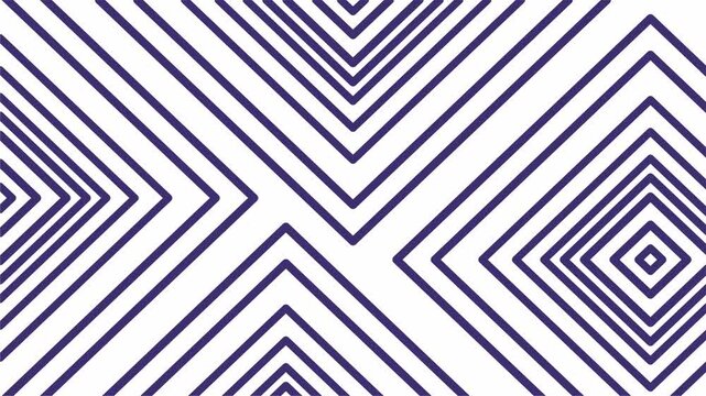 Symmetrical purple line pattern forming geometric X motion animation