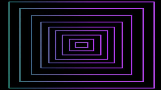 Concentric glowing rectangles forming hypnotic abstract illusion