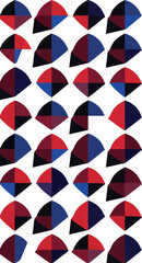 Geometric pattern of colorful shapes arranged in a repeating design 4.