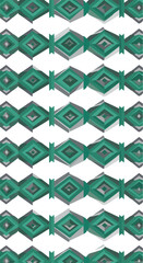 Geometric pattern of green diamond shapes arranged in horizontal rows.