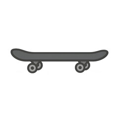 skateboard isolated on white