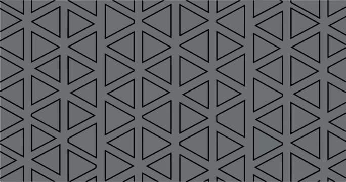 Geometric pattern of triangles creates a visually appealing design with repeating shapes.