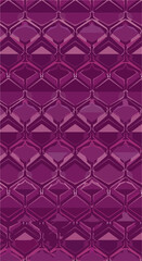 Fototapeta premium Geometric pattern with repeating diamond shapes in vibrant purple color.