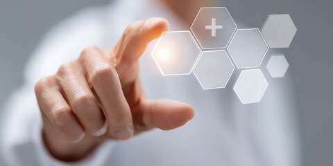 Professional Healthcare Technology Interface with VR Therapy and Digital Medical Icons Modern Authentic Medical Marketing Content for Tech Innovation