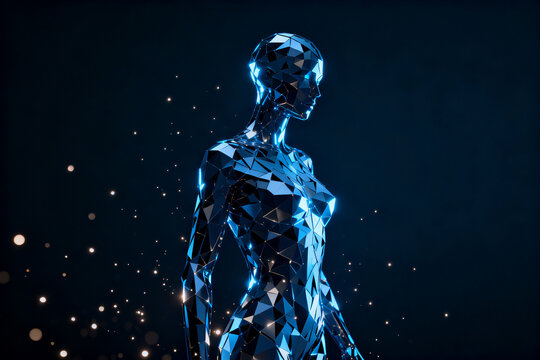 Abstract digital human figure
