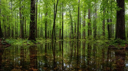 Maple forest Greenery After the Rain