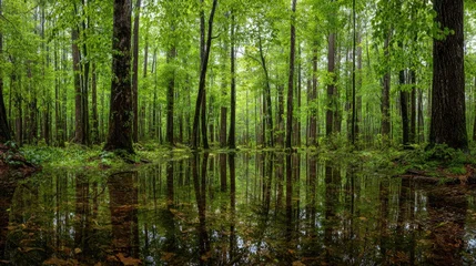 Poster de jardin  Maple forest Greenery After the Rain  © Parasol Lab
