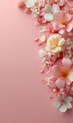 Modern Premium Floral Background Template with Botanical Elements for Millennial Lifestyle Social Media Marketing and Inspiring Editorial Content