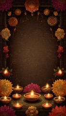 Premium Navratri Festival Creative Background with Traditional Hindu Elements for Authentic Religious Devotion Marketing and Social Media Campaigns