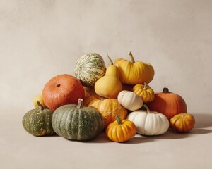 Premium Authentic Autumnal Pumpkin and Squash Harvest Modern Seasonal Lifestyle Content for Millennial Marketing and Social Media Campaigns
