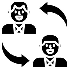 Change icon for strategy and management, website, application, printing, document, poster design, etc