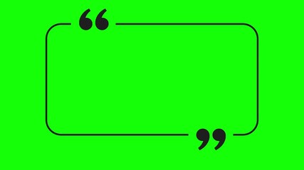 Animate Bubble quotes background, blank quotes background with green background for Highlighting Inspirational Text and Testimonials, or impactful messages in video footage