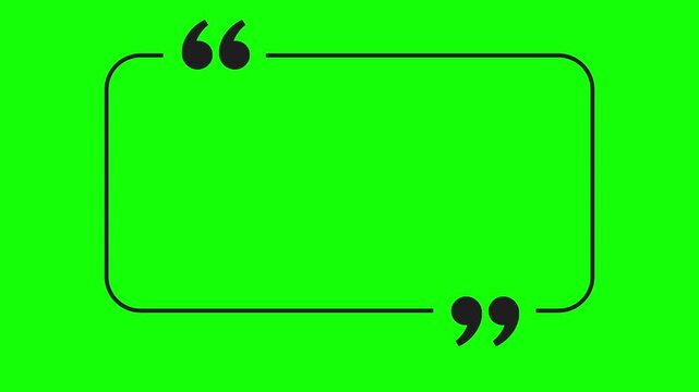 Animate Bubble quotes background, blank quotes background with green background for Highlighting Inspirational Text and Testimonials, or impactful messages in video footage