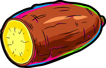 Illustration of a Sweet Cassava