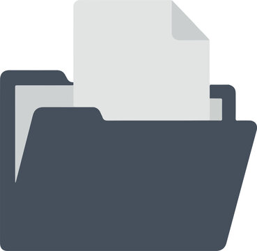 Open folder with documents and files for data storage and organization.