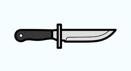 Sharp Knife Illustration A Detailed Depiction of a Blade.