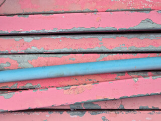 rusty metal pipe on the ground