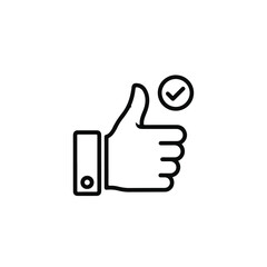 Hand Showing Thumbs Up Icon Vector Graphic For Social Media And Approval Symbols