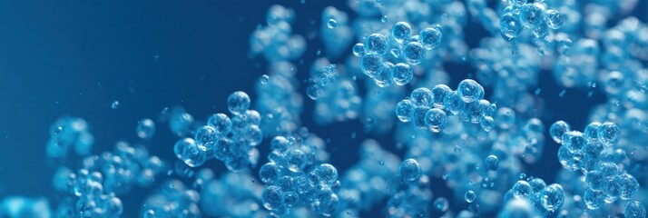 Bubbles Rising in Clear Blue Water Create a Mesmerizing Underwater Atmosphere With Sparkling Reflections and Light Diffusion