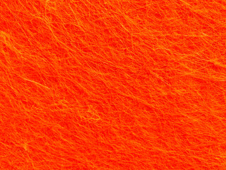 Fine Detailed Close-Up of orange Non-Woven Felt Fabric Textile Texture for Background and Design