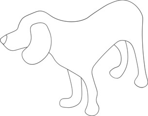 Ilustración vectorial de silueta de perro, png, fondo transparente