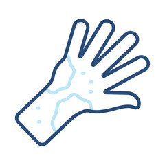 Rash Icon Color Outline Style. Vector Illustration Design