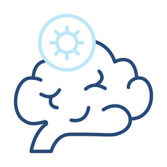 Meningitis Icon Color Outline Style. Vector Illustration Design