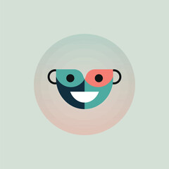 Comedy & Skits logo icon. Two masks (happy & sad) merged into a video icon.