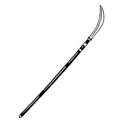 Kama traditional Japanese sickle weapon vector art