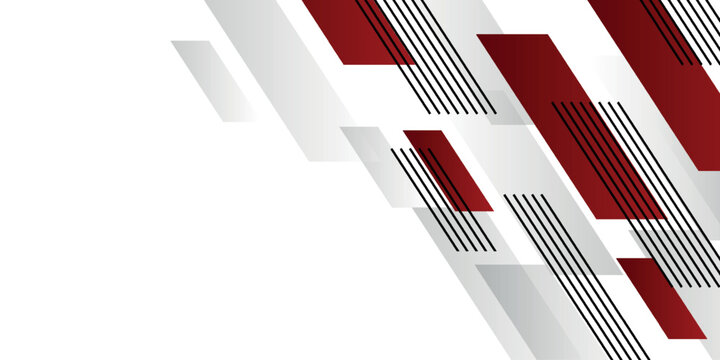 Abstract background with overlapping red layers and diagonal striped effect decoration. Modern striped style concept for web banners, flyers, cards, or brochure covers.