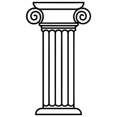 classic column isolated on white