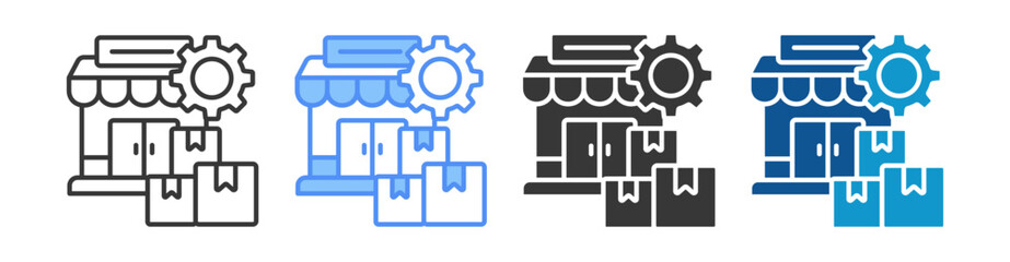 Market Icon Set Multiple Style Collection