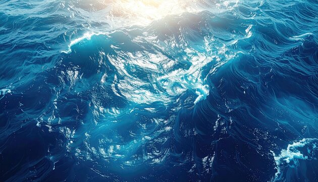 Man Floats Peacefully on Back in Blue Water Wide Framing with Sun Light Peace and Tranquility Overhead Shot Aquatic Serenity Liquid Reflections Underwater Perspective Calm Ocean