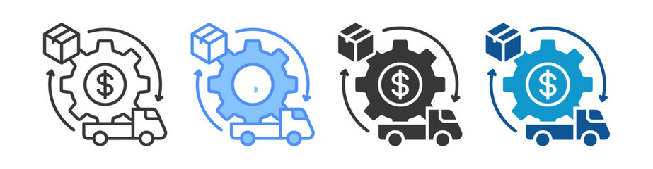 Supply Chain Management Icon Set Multiple Style Collection