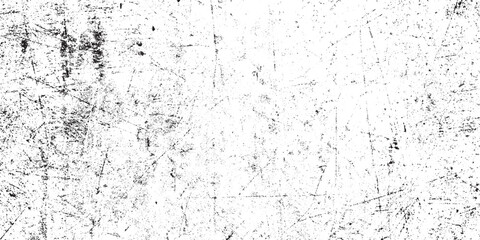 Abstract Black White Grunge Overlay Texture, Scratched Distressed Surface Background Vector