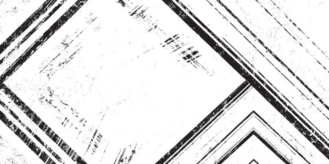 Abstract Distressed Black White Grunge Line Pattern Vector Overlay Background