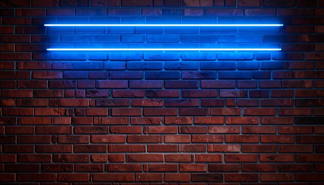 Neon sign on brick wall - Powered by Adobe