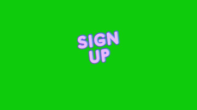 Sign up animation