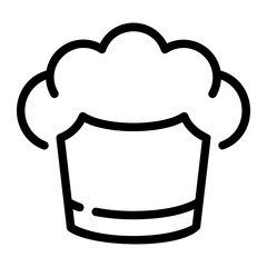 chef hat line icon