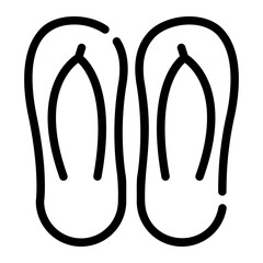 slippers line icon
