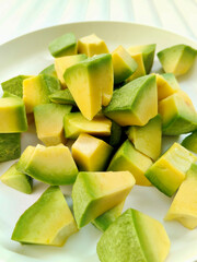 Essential Ingredient for a Wholesome Diet: Diced Ripe Avocado Ready to Be Enjoyed