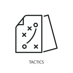 Tactics thin line vector icons.