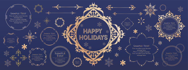 Fashionable frame. Design template. A set of gorgeous foreheads.
