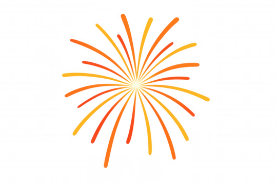 Firework explosion vector graphic element celebrating special event or holiday on transparent background