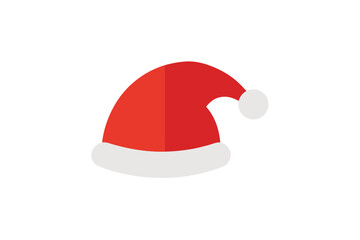 Simple vector illustration of a Santa Claus hat on white background
