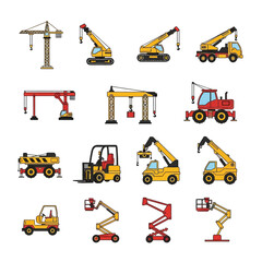 Collection of various construction and industrial machinery.