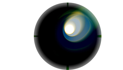 Empilement de cercle avec bordure doré, sur fond transparent.